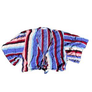 LUSH Flowy Striped Women's Crop Top - S